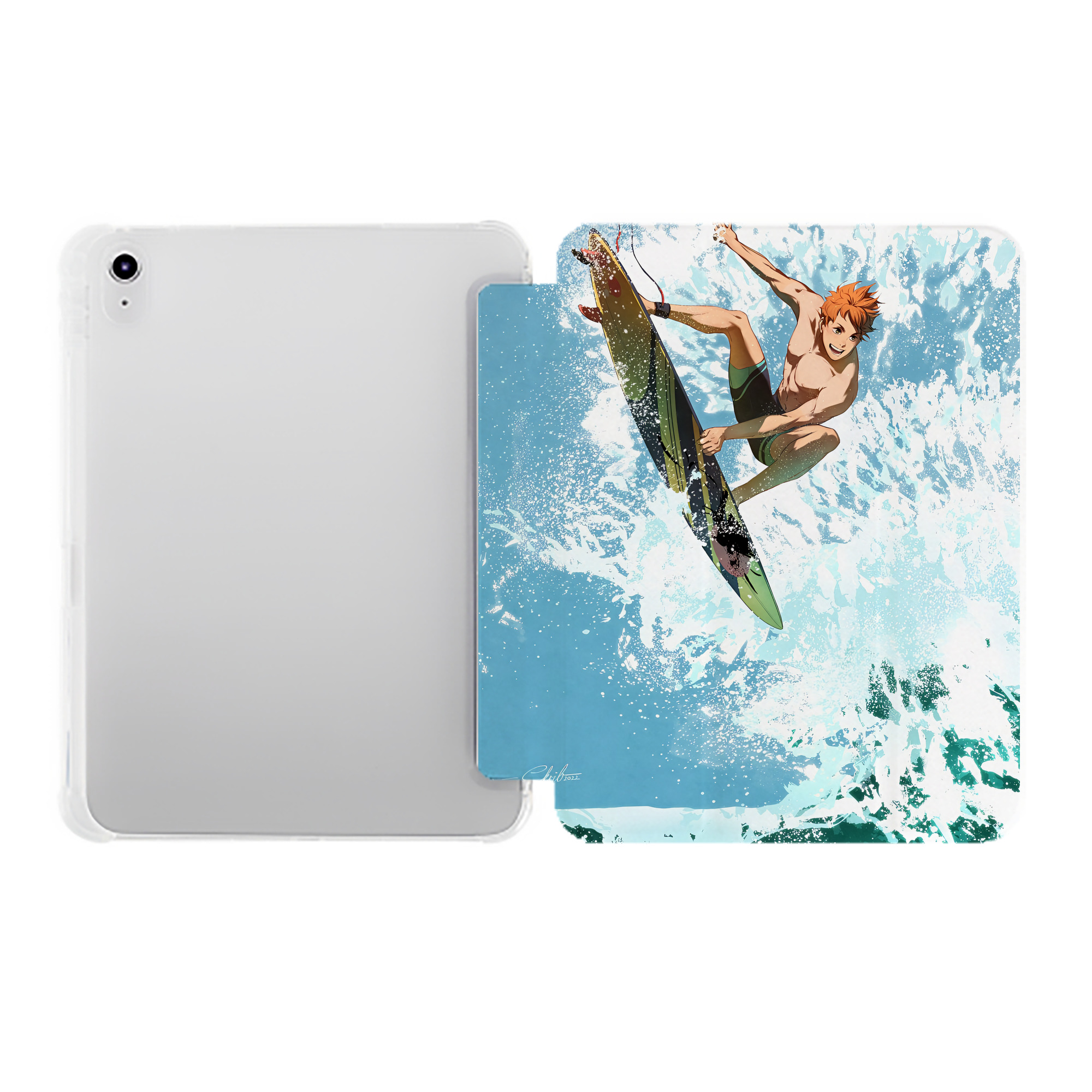 （画像用） ハイキュー!! Haikyu!! IPad ケース ペン収納付き 三つ折りスタンド PUレザー×シリコン 対応機種9.5/10.5/10.9インチ